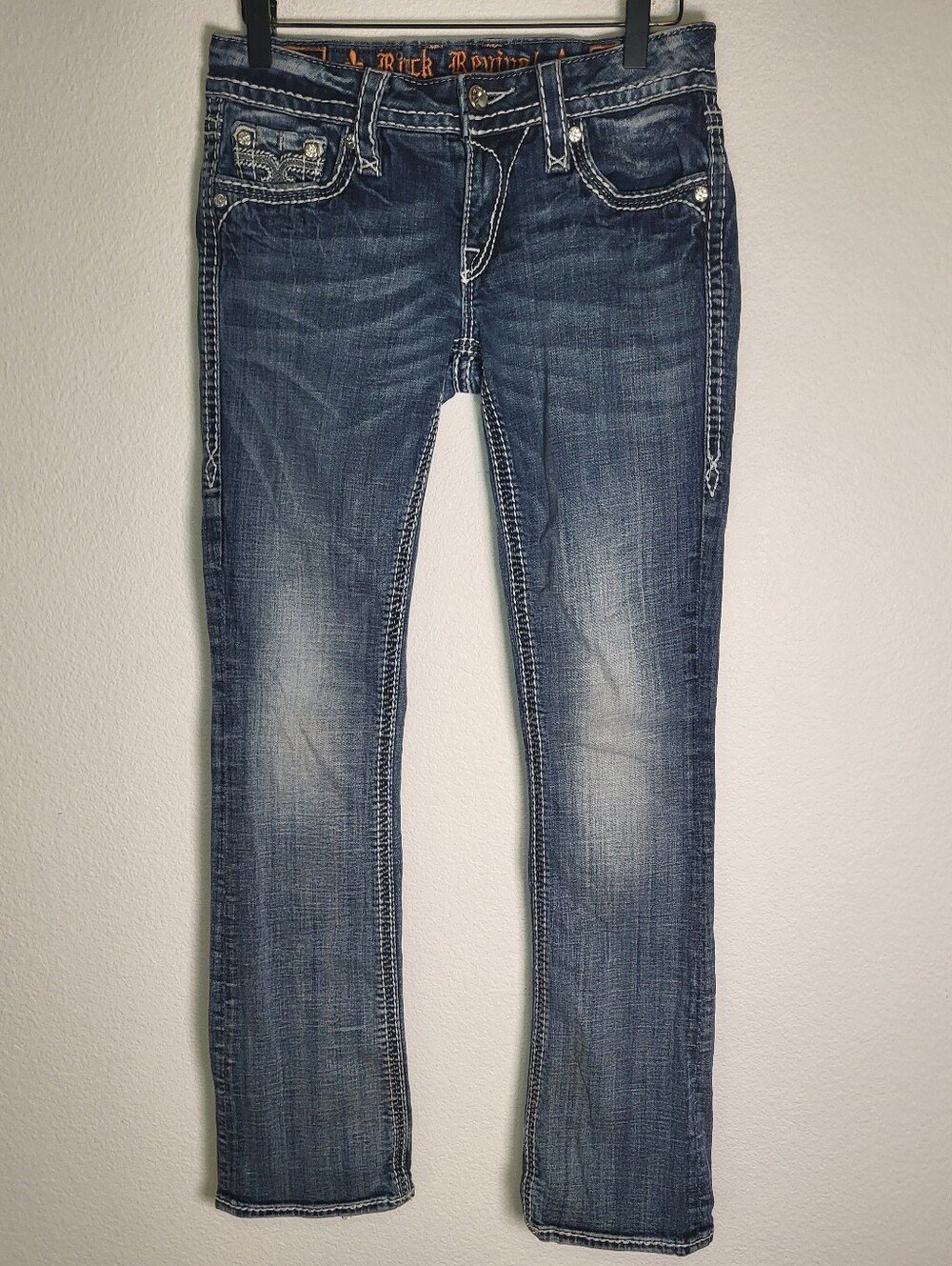 Rock Revival Simona Slim Boot Faded Blue Jeans size 27